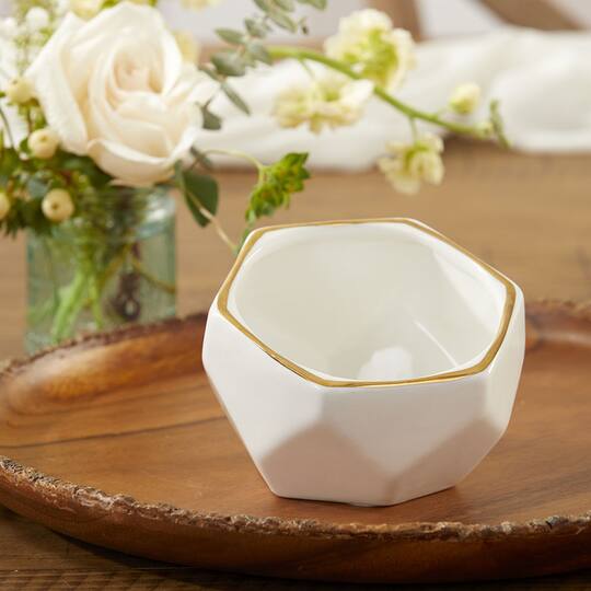 Kate Aspen® Geometric Ceramic Planter Set